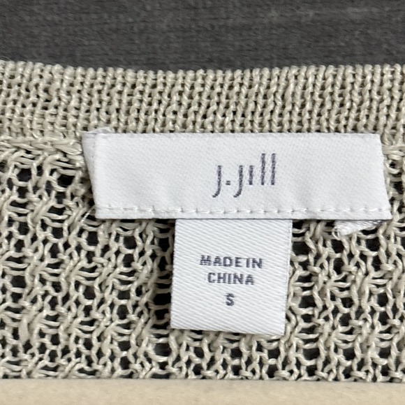 J Jill Sweater Small Beige Linen Lightweight Pullover Top‎ Tunic Beach Coastal - Picture 4 of 12